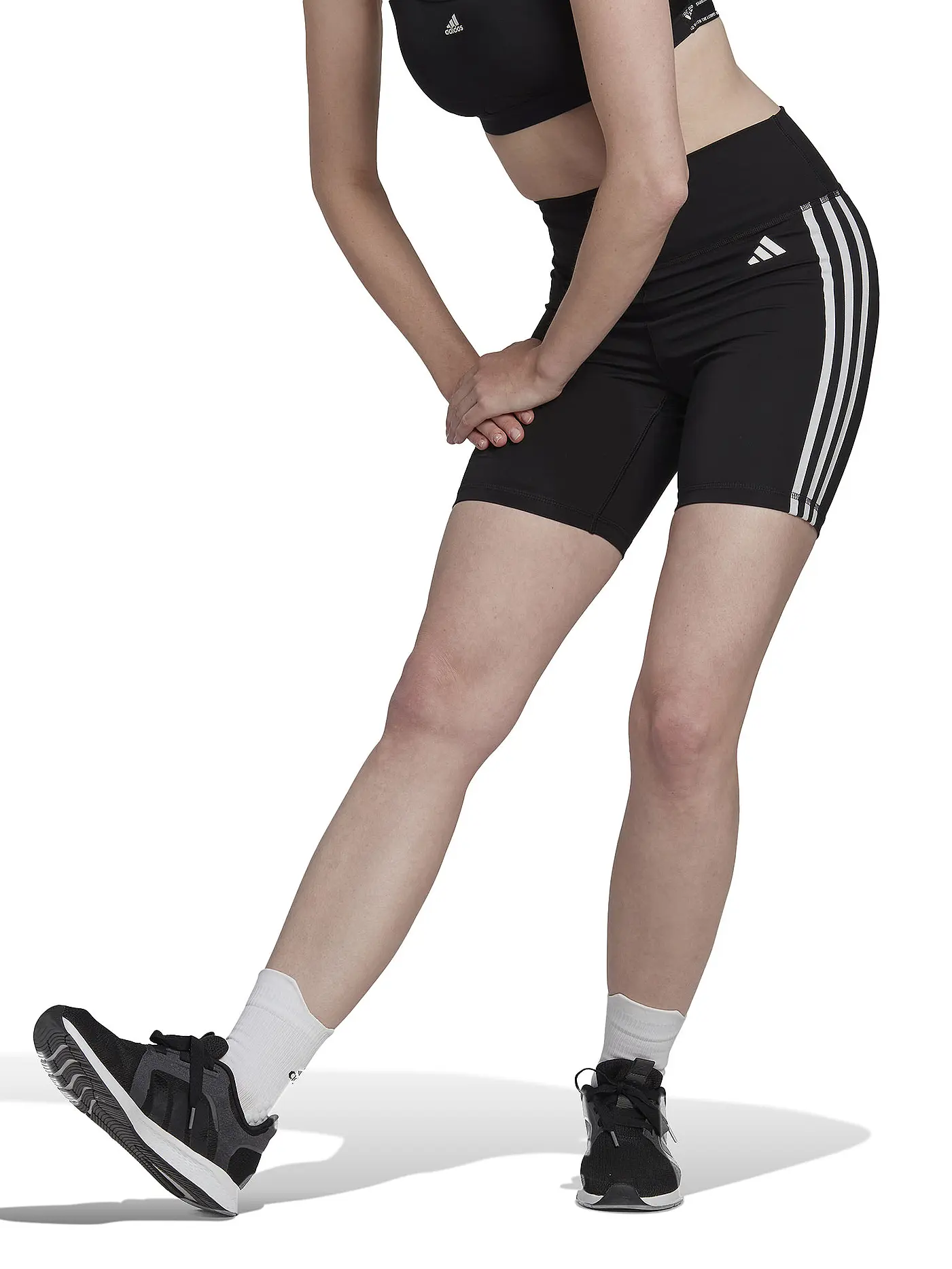 ADIDAS | Damen Fitnesstight Essentials 3-Streifen High-Waisted | 